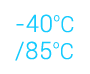  Text reading as “-40°c/85°c”  